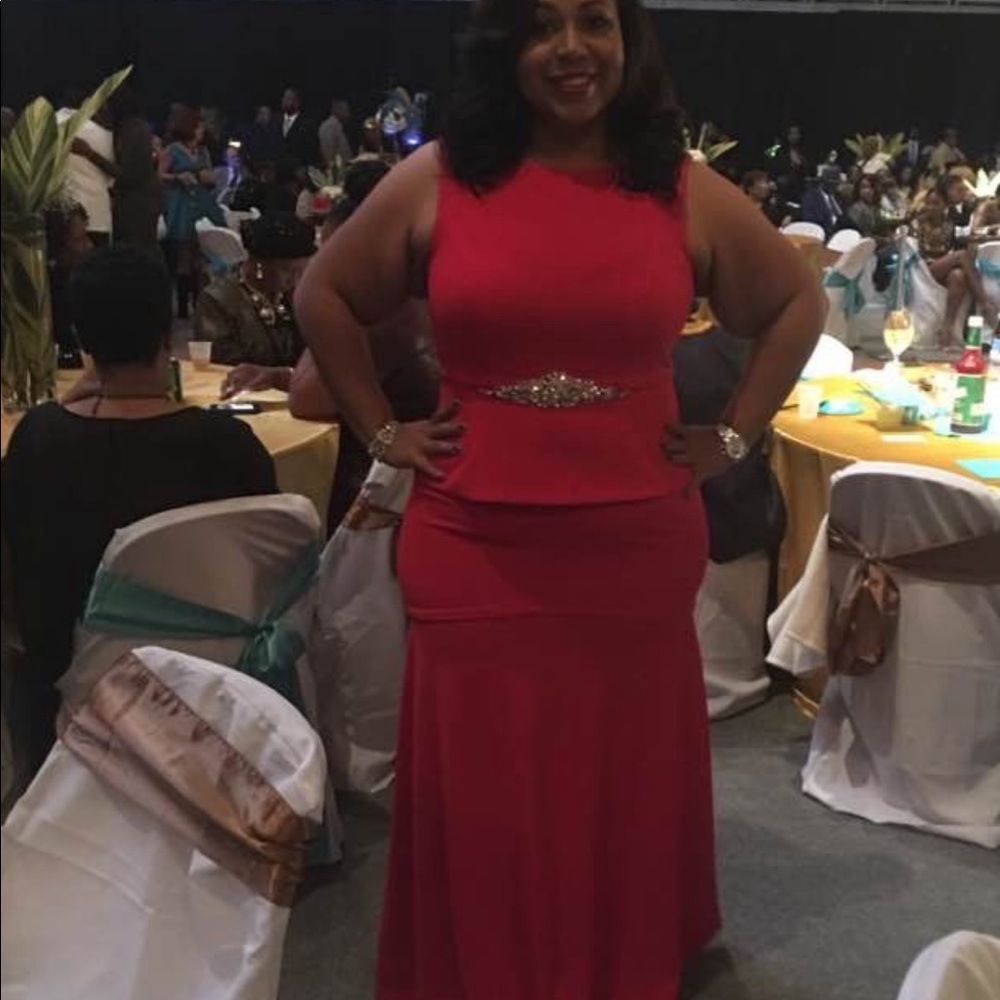 Peplum mermaid formal